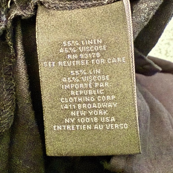 NWT Magaschoni Men’s Linen Blend Navy Print Shorts Size 36 - Picture 8 of 9